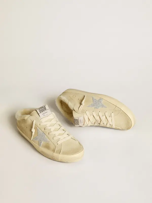 Super-Star Sabots with Swarovski crystal star and shearling lining online