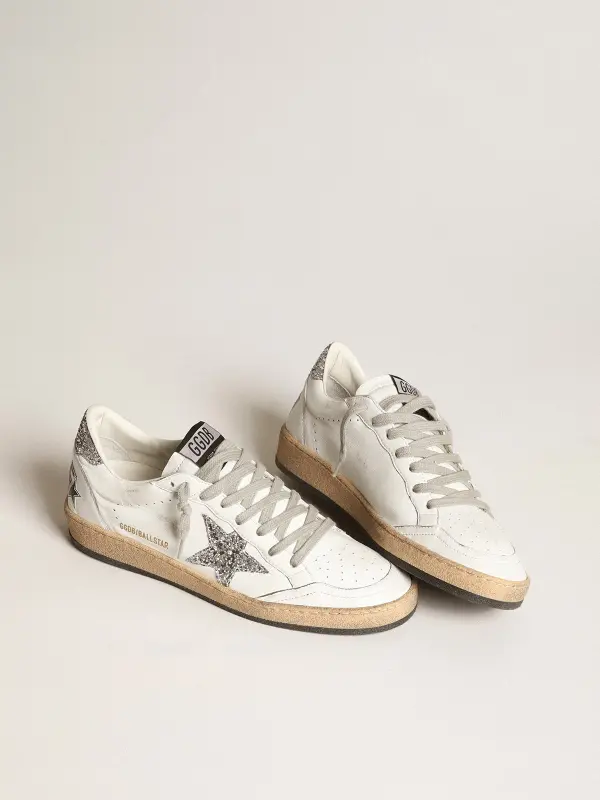 Women’s Ball Star in nappa with white star and glitter heel tab online