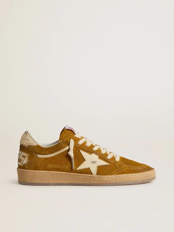 Women’s Ball Star in suede with beige leather star and pony skin heel tab online