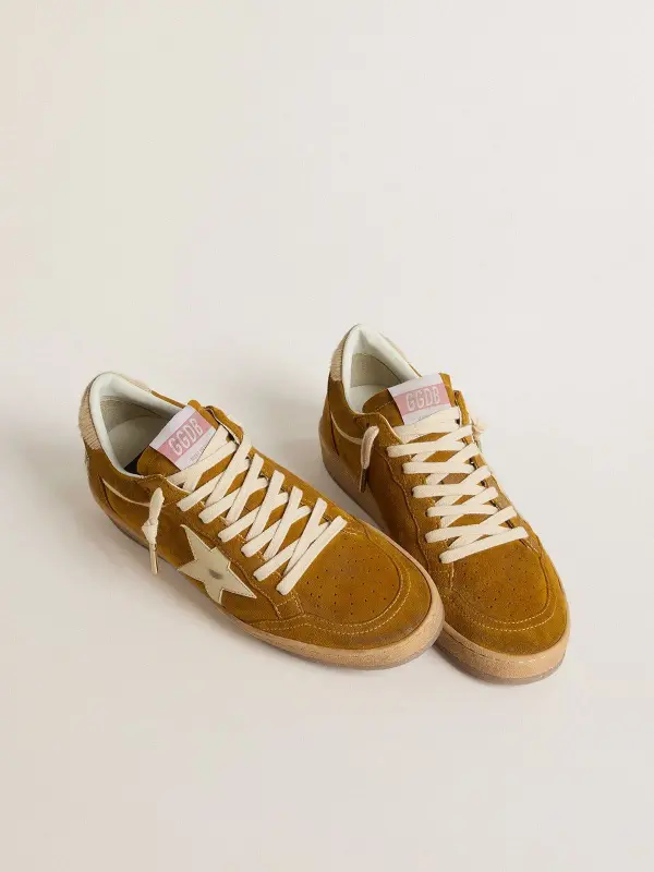 Women’s Ball Star in suede with beige leather star and pony skin heel tab online