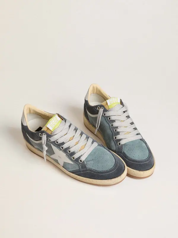 Women’s Ball Star LTD in light blue suede with milk-white leather star and heel tab online