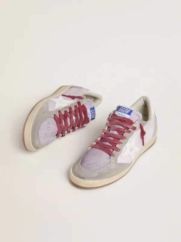 Women’s Ball Star LTD in lilac nylon with white leather star and suede inserts online