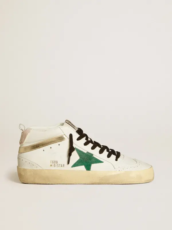 Women’s Bio-based Mid Star with green suede star and pink suede heel tab online
