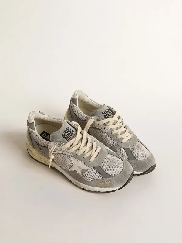 Women’s Dad-Star in suede and silver mesh with white leather star and heel tab online