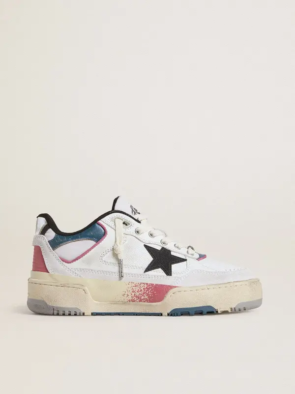 Women’s Forty2 with black star and silver foiled leather heel tab online