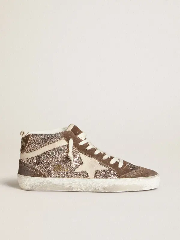 Women’s Mid Star in glitter with pearl suede star and brown suede inserts online