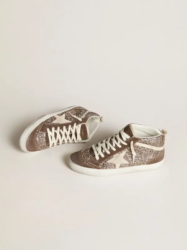 Women’s Mid Star in glitter with pearl suede star and brown suede inserts online
