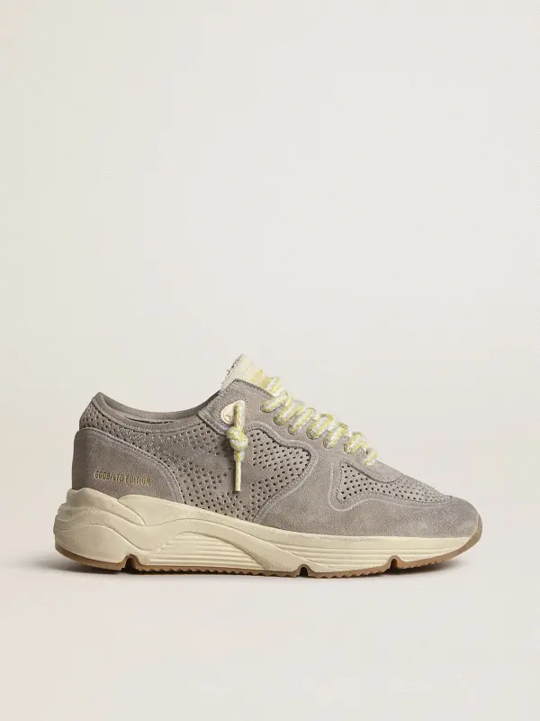 Women’s Running Sole in gray suede with gray suede star and heel tab online