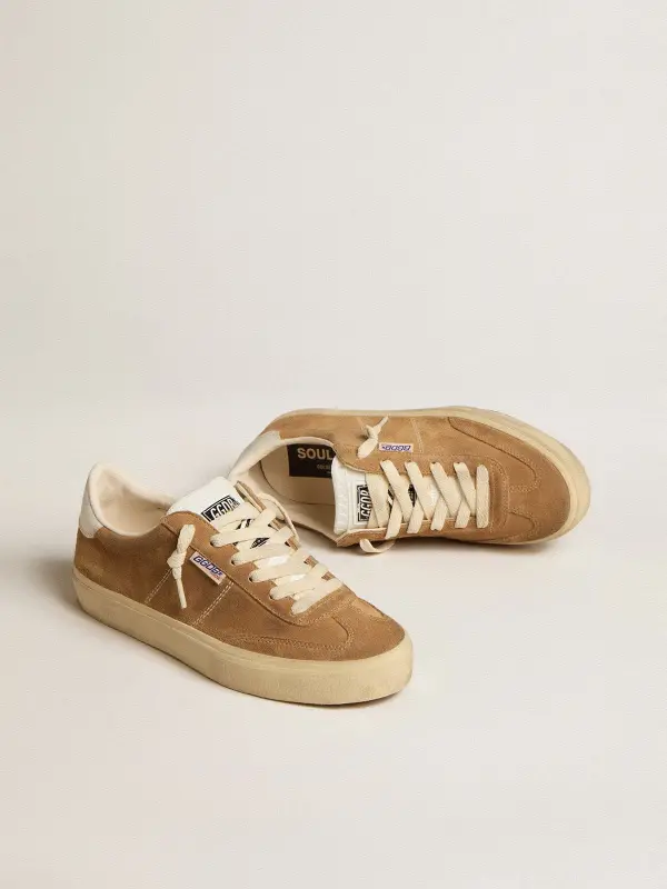 Women’s Soul Star in camel-colored suede with white leather heel tab and tongue online