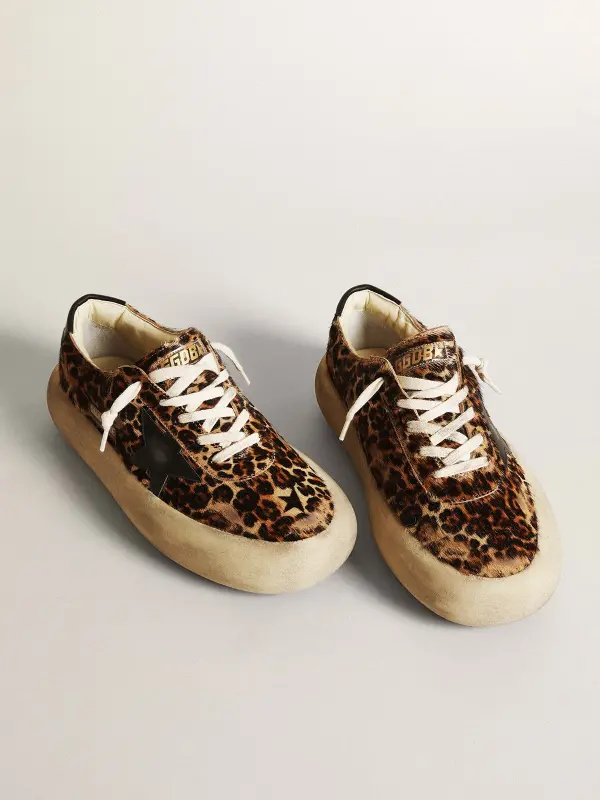 Women’s Space-Star in leopard print pony skin with black star online