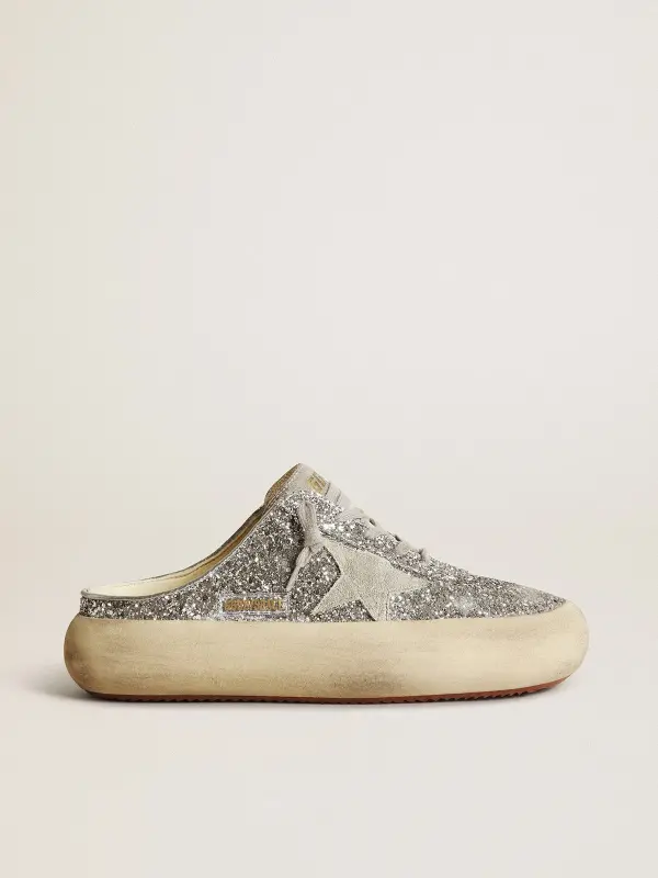Women’s Space-Star Sabot in glitter with ice-gray star and tab online