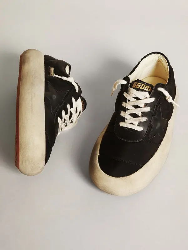 Women’s Space-Star shoes in black nylon with black leather star and heel tab online