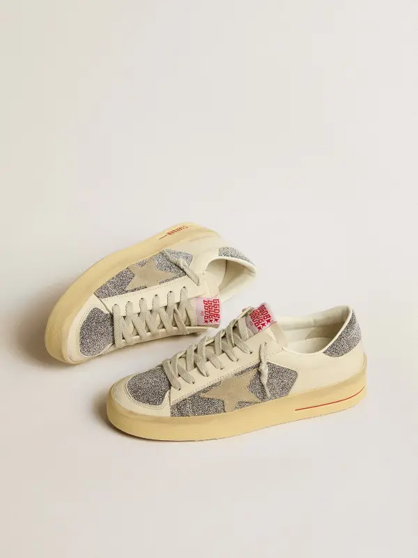 Women’s Stardan in suede with sand star and silver Swarovski crystal inserts online