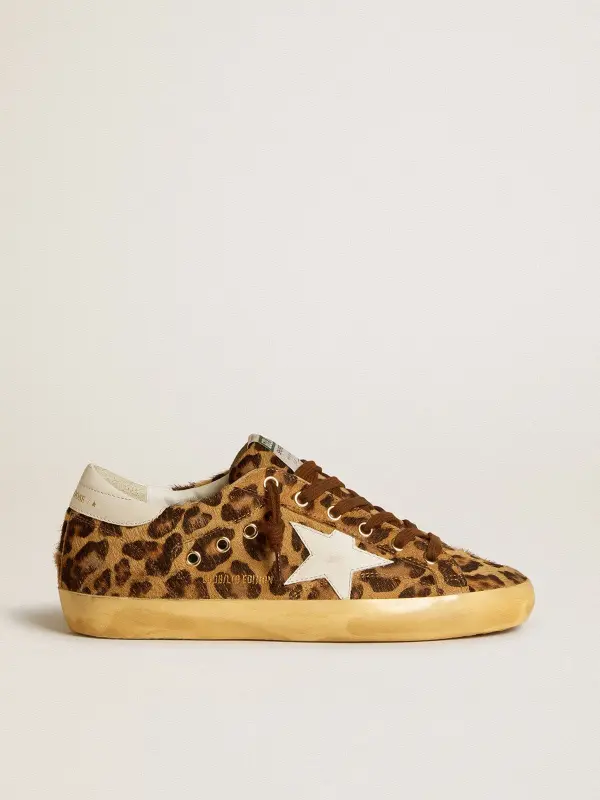 Women’s Super-Star LTD in leopard-print pony skin with leather star and heel tab online