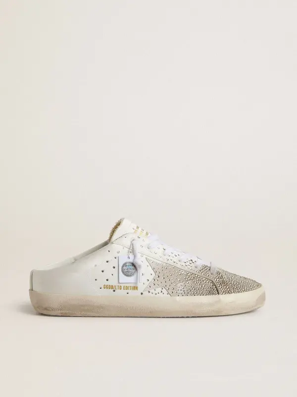 Women’s Super-Star Sabot LTD with gray suede star and Swarovski crystals online