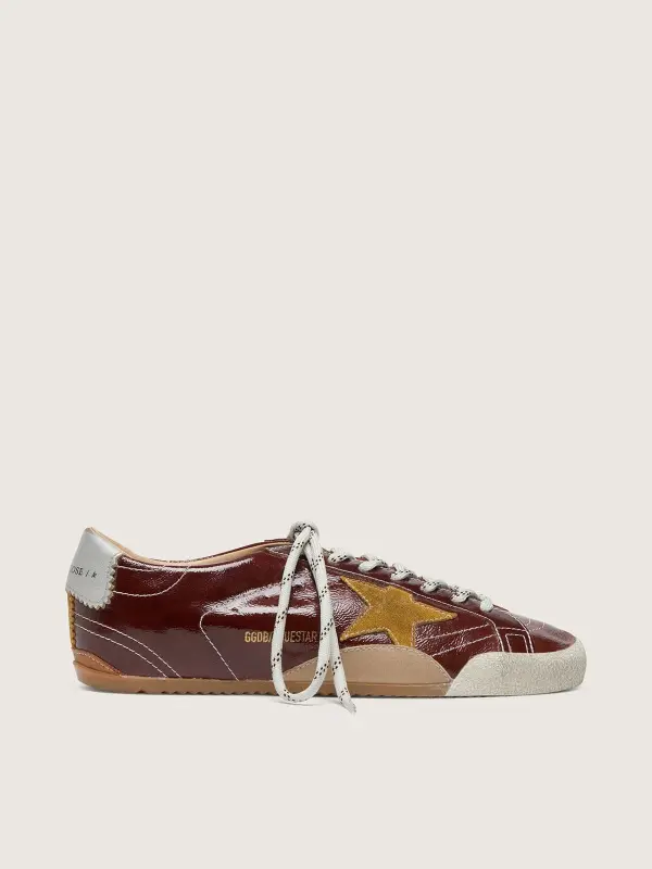 Women’s True-Star in burgundy naplak with suede star and silver nappa heel tab online