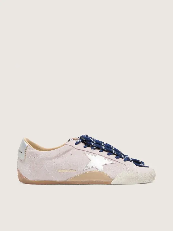 Women’s True-Star in pastel pink suede with silver star and heel tab online