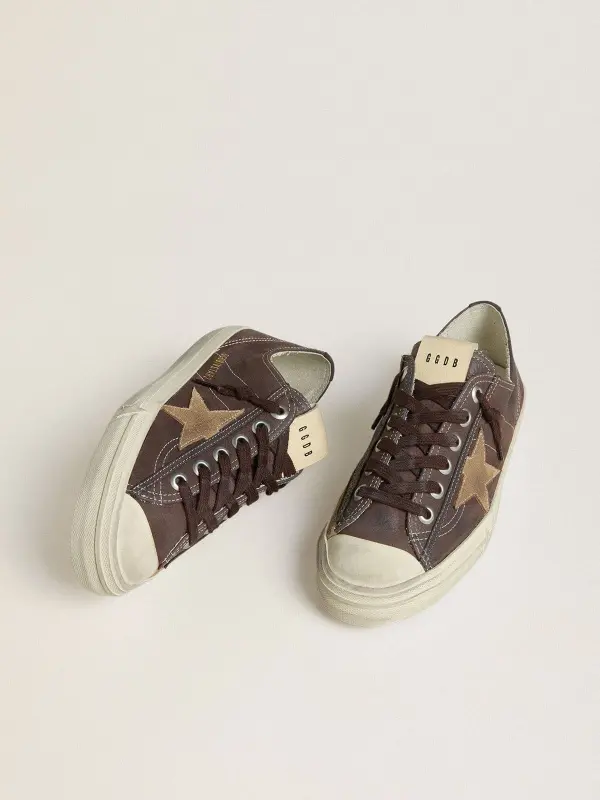Women’s V-Star in brown nubuck with tobacco-colored suede star online