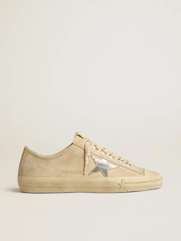 Women’s V-Star in pearl suede with silver metallic leather star online