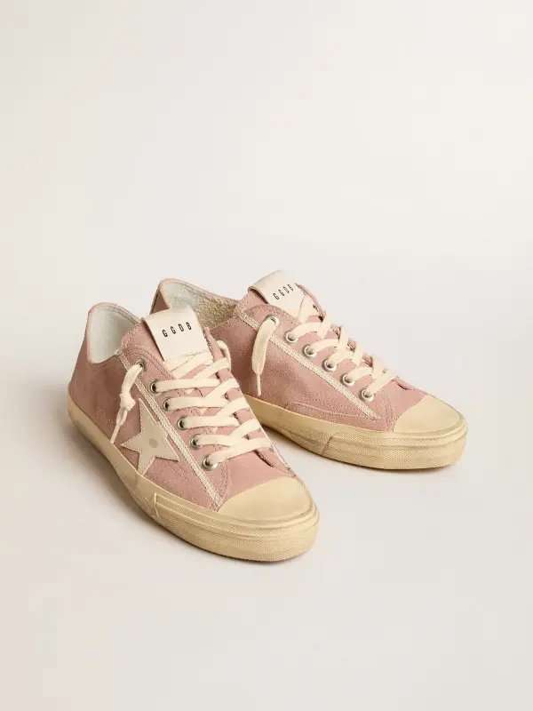 Women’s V-Star in pink suede with cream leather star online