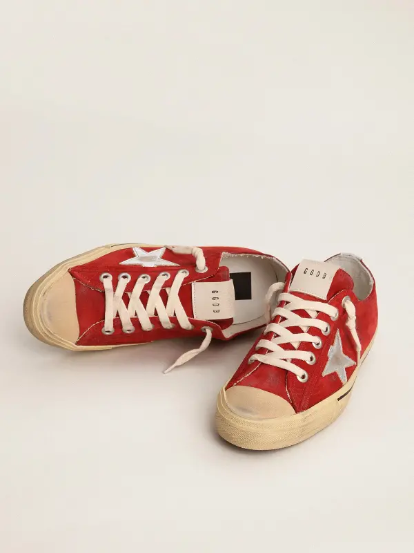Women’s V-Star LTD in dark red suede with silver star online